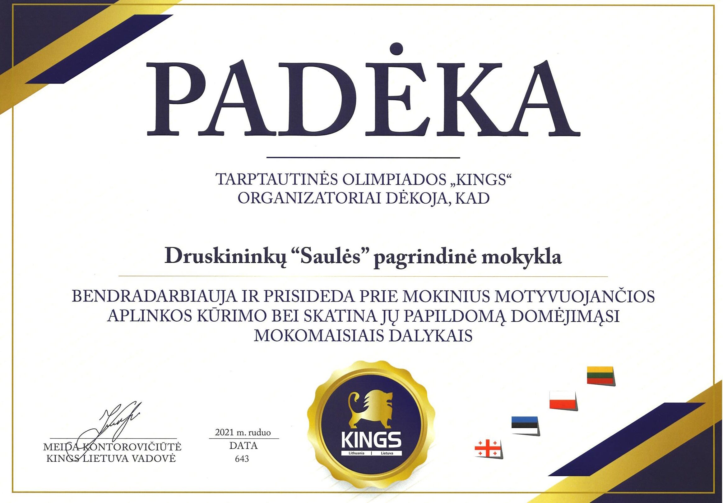 DIDŽIUOJAMĖS AKTYVIAIS SAVO MOKYTOJAIS IR MOKINIAIS